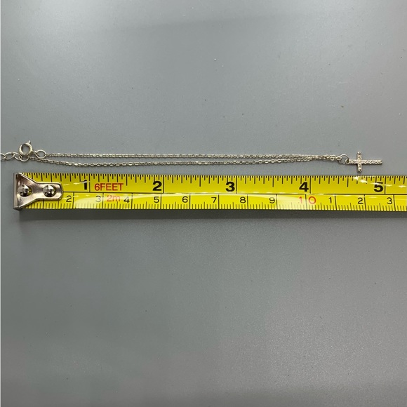 Sterling Silver Cross Ankle Bracelet - Picture 6 of 10